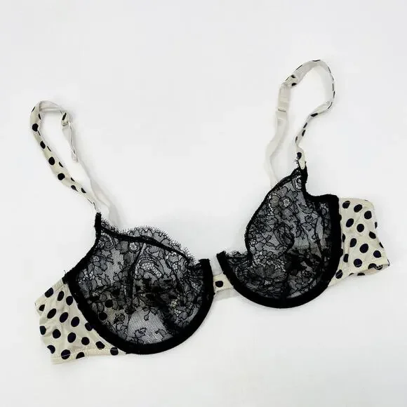 Andres Sarda polka dot lace unlined bra